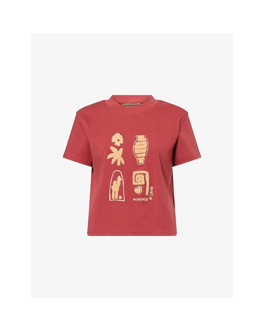 ALÉMAIS Laurence Chenille Embroidered Cotton-Blend T-Shirt
