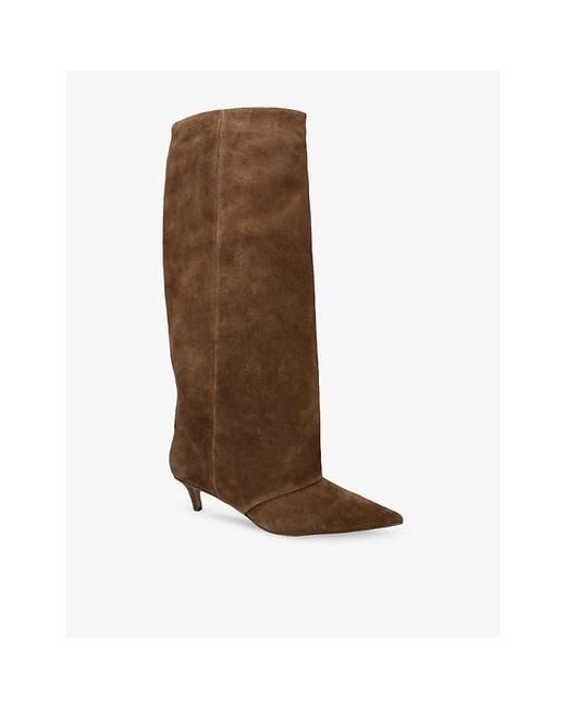 Steve Madden Brown Luca Suede Heeled Boots