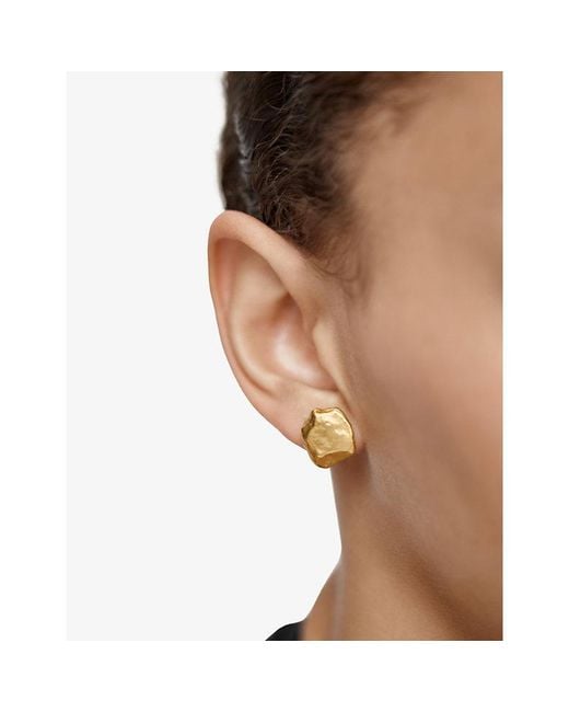 Monica Vinader Metallic Fragments 18Ct-Plated Vermeil Sterling- Stud Earrings