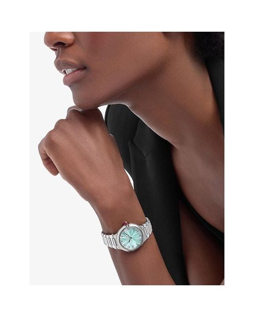 BVLGARI Metallic Lvcea Stainless-Steel, 0.2200Ct Brilliant-Cut Diamond And Mother-Of-Pearl Automatic Watch