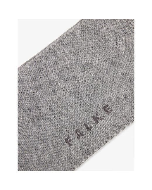 Falke Gray Modern Tailor Cotton-Blend Socks for men