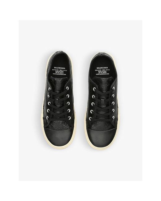 Balenciaga Paris Distressed-leather Low-top Trainers for Men | Lyst