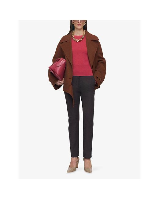 Joseph Black Coleman Slim-Fit Straight-Leg Stretch-Gabardine Trousers