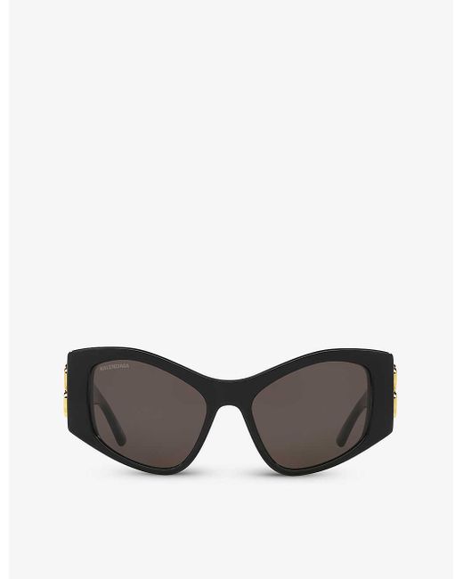 Balenciaga Gray 6e000311 Bb0287s Cat Eye-frame Acetate Sunglasses