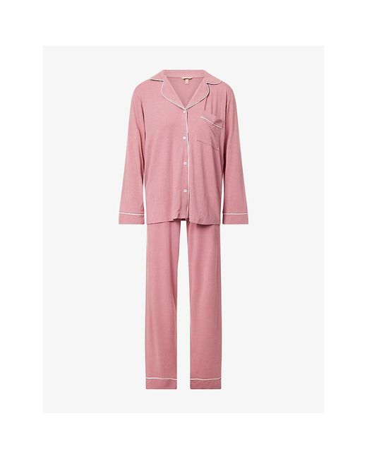Eberjey Pink Gisele Long-Sleeve Modal-Jersey Pyjama Set