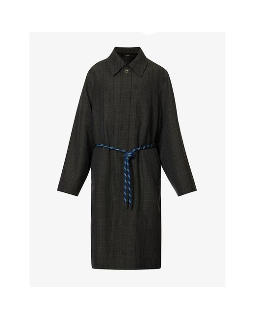 relaxed wool blend mac coat