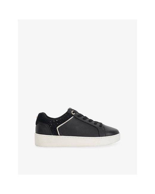 Dune Black Elli Leather Trainers