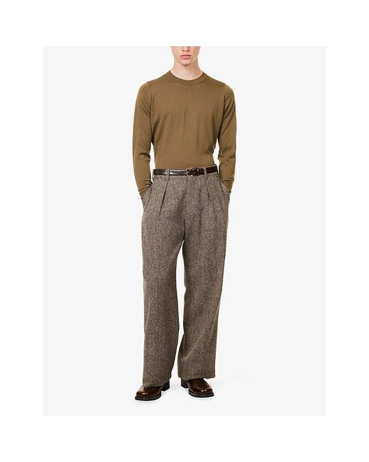 John Smedley Green X Bill Nighy Crew-Neck Merino Wool Jumper for men