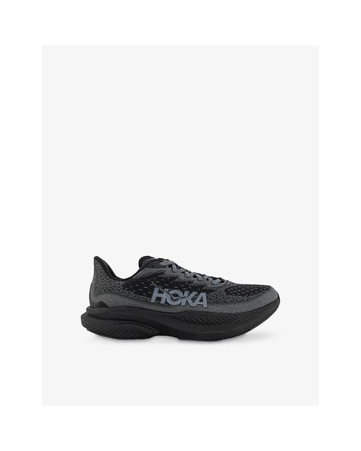 Deckers Hoka Black Mach 6 Woven Trainers for men
