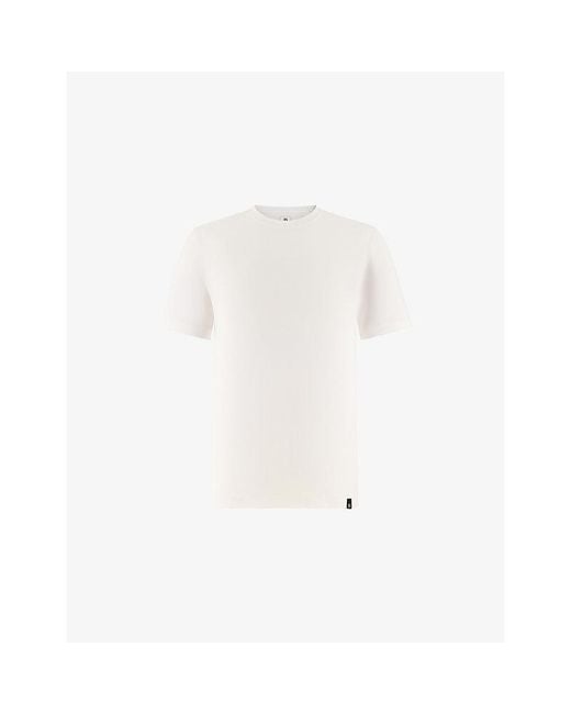 Boggi White Crewneck Stretch Pima Cotton T-Shirt for men