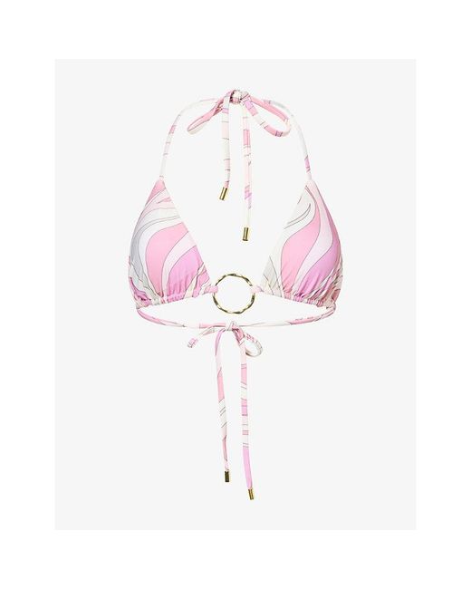 Cheap Monday Pink Cannes Triangle Bikini Top