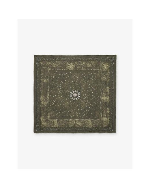 Zadig & Voltaire Green Keryy Vintage Printed Modal Scarf