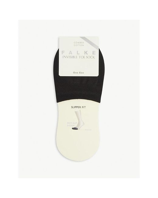 Falke White Invisible Cotton-Blend Toe Socks