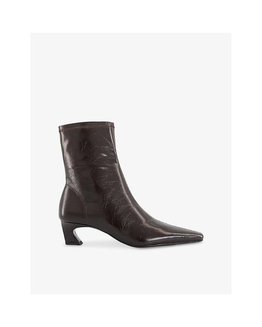 Tony Bianco Brown Margot Leather Heeled Ankle Boots