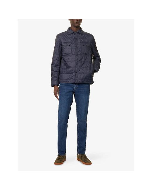 Hackett Blue Powerflex Tapered-Leg Stretch-Denim Blend Jeans for men