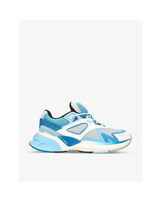 Amiri Blue Ma Runner Chunky-sole Leather And Mesh Low-top Trainers for men