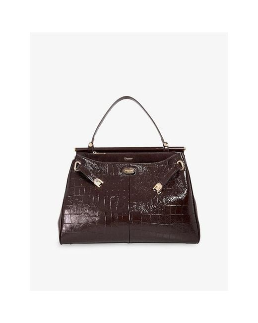 Dune Brown Dynamic Large Leather Tote Bag
