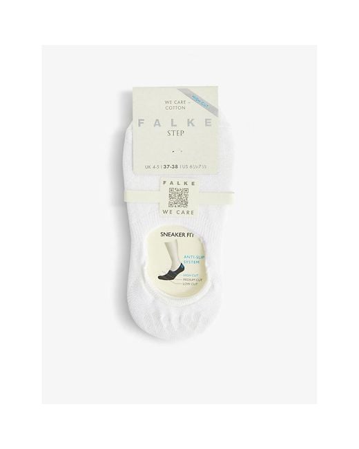 Falke White Step Cotton-Blend Socks