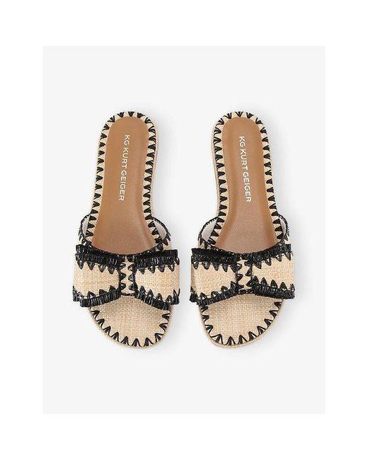 KG by Kurt Geiger Natural Robbie Slim Woven Sandals