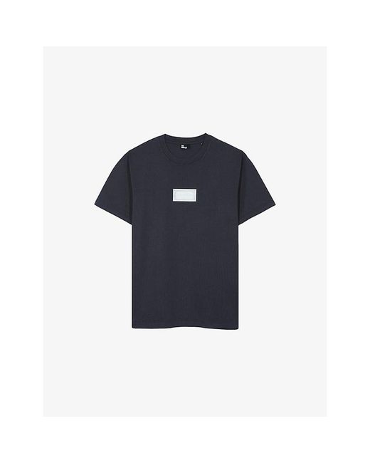 The Kooples Blue Branded Short-Sleeved Cotton-Jersey T-Shirt for men