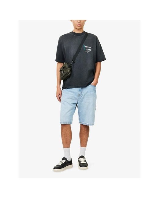 Represent Black Private Members Logo Cotton-Blend T-Shirt for men