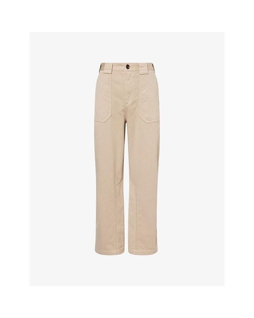 Loewe Natural X Paula's Ibiza Wide-Leg Cotton Cargo Trousers for men
