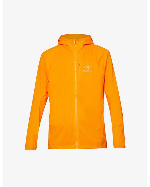 Arc'teryx Orange Squamish Brand-print Shell Hooded Jacket for men