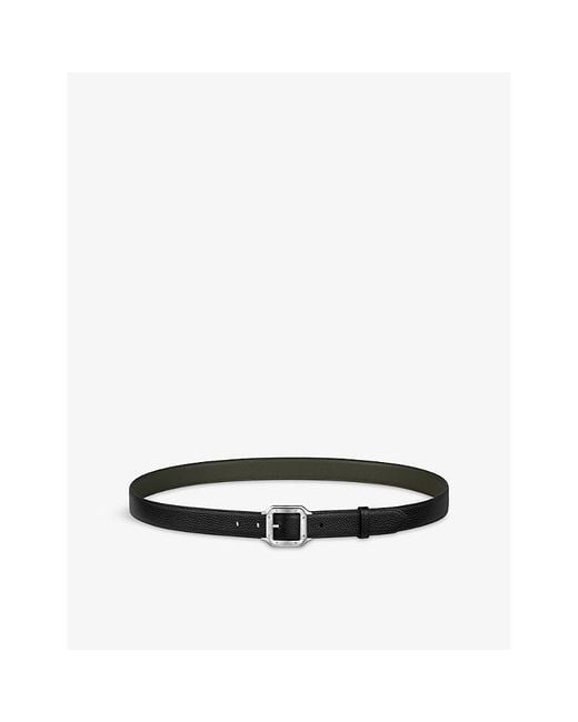 Cartier Black Santos De Leather Belt for men