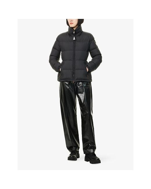 Moncler Blue Dourbe High-Neck Shell-Down Jacket