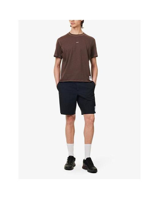 Satisfy Brown Softcelltm Cordura® Climb Brand-patch Cotton-blend Jersey T-shirt for men