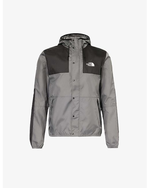 The North Face Gray Smoked Brand-motif Regular-fit Shell Jacket X for men
