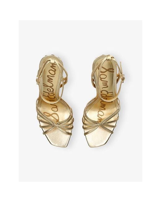 Sam Edelman Metallic Lili Leather Heeled Sandals