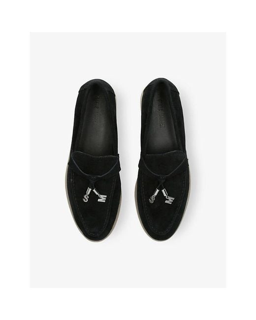 Steve Madden Black Portland Suede Loafers
