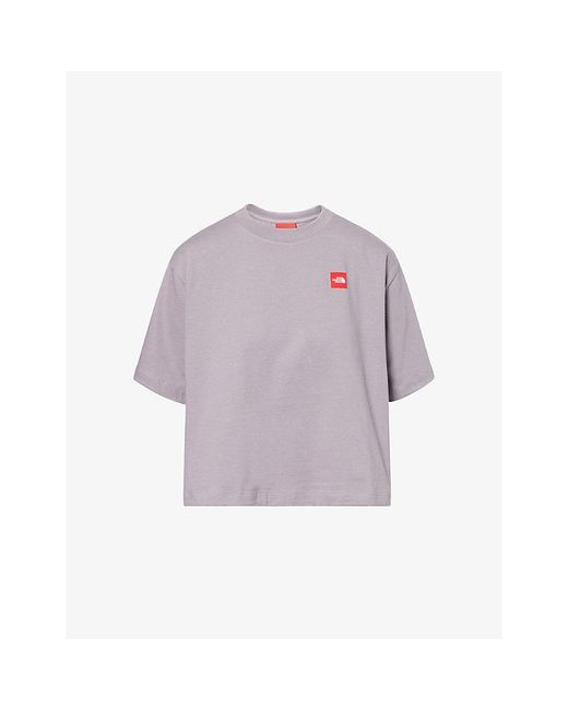 The North Face Purple Box Boxy-Fit Cotton-Jersey T-Shirt