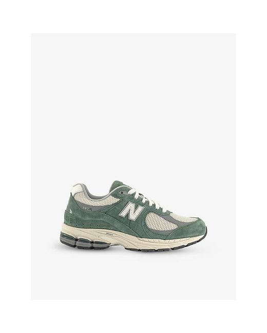 New Balance Green 2002 Panelled Suede Trainers for men