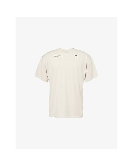 GYMSHARK White Conditioning Club Oversized Jersey T-Shirt for men