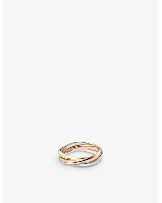 Cartier Trinity Small 18ct White-gold, Yellow-gold And Rose-gold Ring