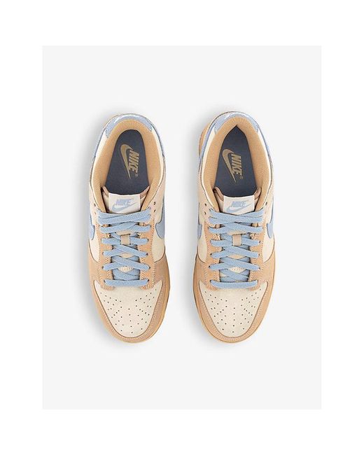 Nike White Dunk Low Panelled Suede Low-top Trainers for men