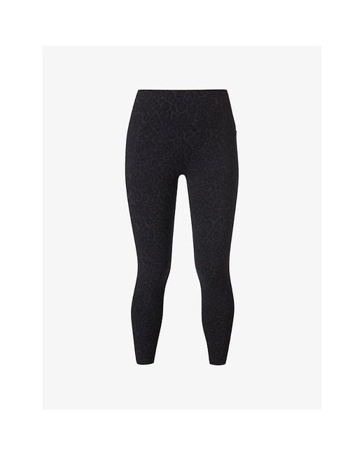 Sweaty Betty Black Power 7/8 Stretch-Woven Workout Leggings