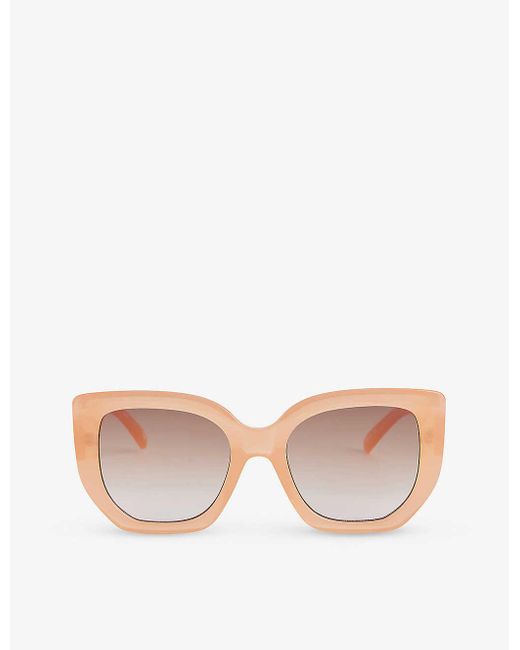 Le Specs Pink Euphoria Square-frame Polyethylene Sunglasses