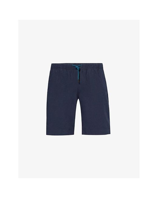 PS by Paul Smith Blue Brand-appliqué Regular-fit Cotton Shorts for men