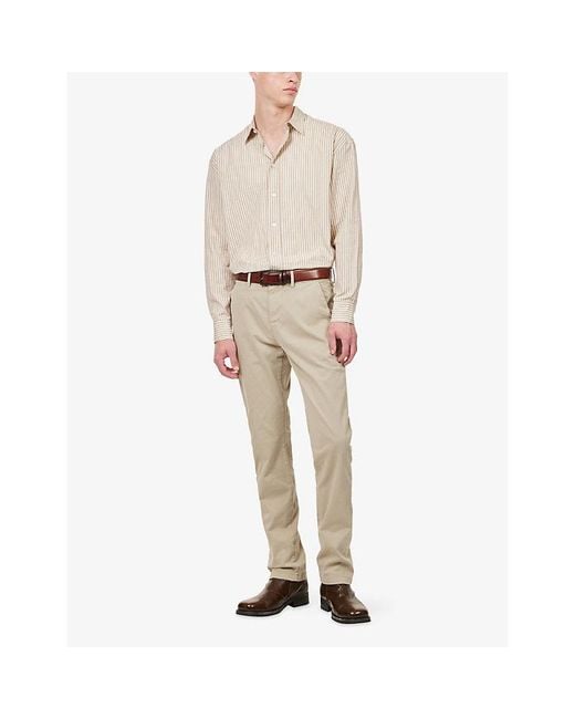 7 For All Mankind Natural Slimmy Tapered Luxe Performance Plus Stretch-Woven Chinos for men