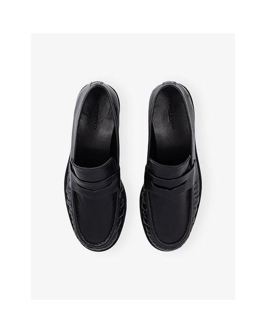 Tony Bianco Black Libby Leather Loafers