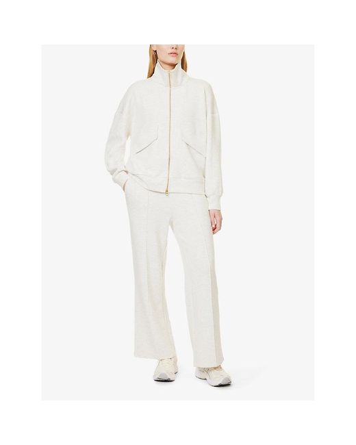 Varley White The Wide Leg 28 High-Rise Stretch-Jersey Trousers