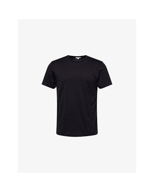Sunspel Blue Riviera Crewneck Cotton-Jersey T-Shirt for men
