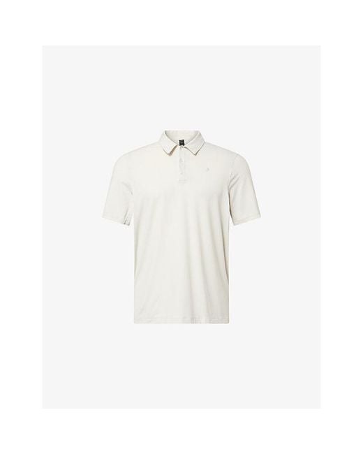 lululemon athletica White Logo Sport Short-Sleeve Stretch-Woven Polo T-Shirt for men