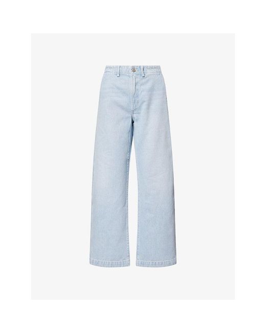 Agolde Blue X Maria Mcmanus Wide-Leg Denim Jeans