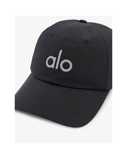Alo Yoga Off-duty Logo-print Stretch-woven Baseball Cap in Black