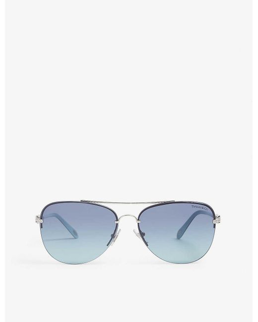 Tiffany & Co Blue Tf3054 Aviator Sunglasses