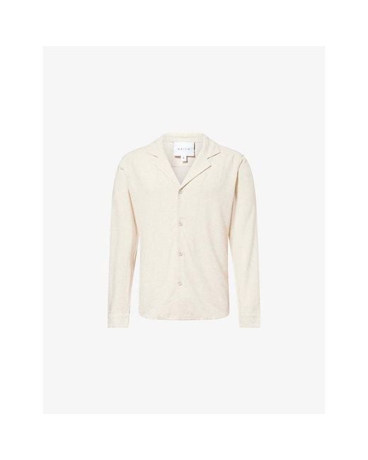 Raith White Cami Linen Shirt for men